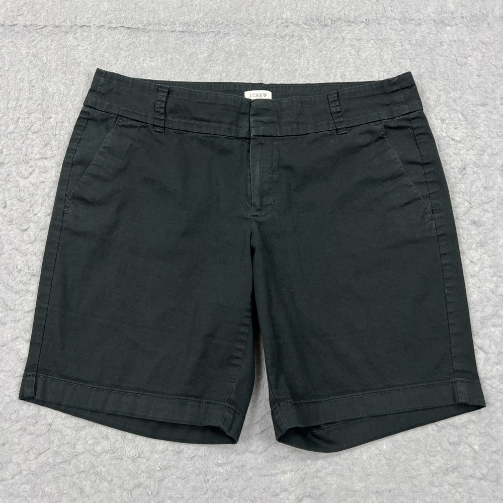 J. Crew Shorts Womens 10 Black 9" Frankie Bermuda Chino Classic Mom Preppy C0812